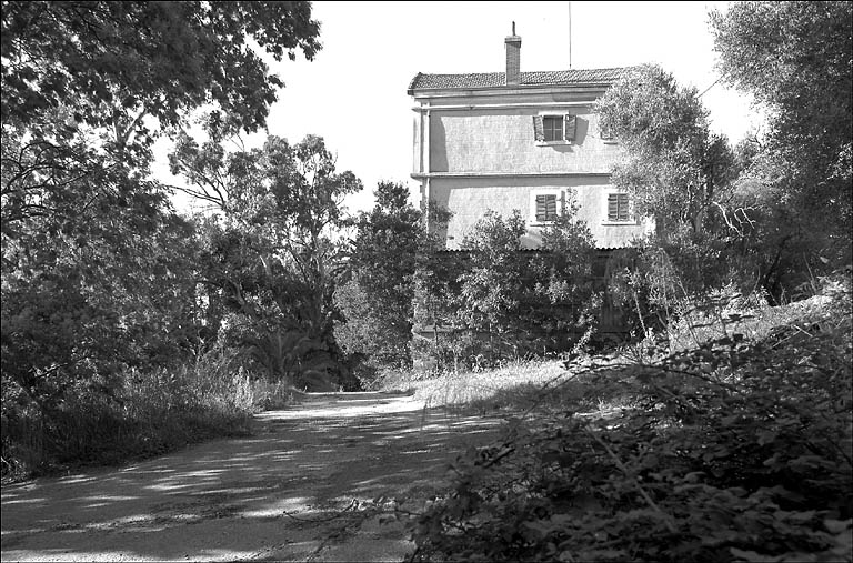 Villa. La façade est. Vue d'ensemble depuis le jardin.