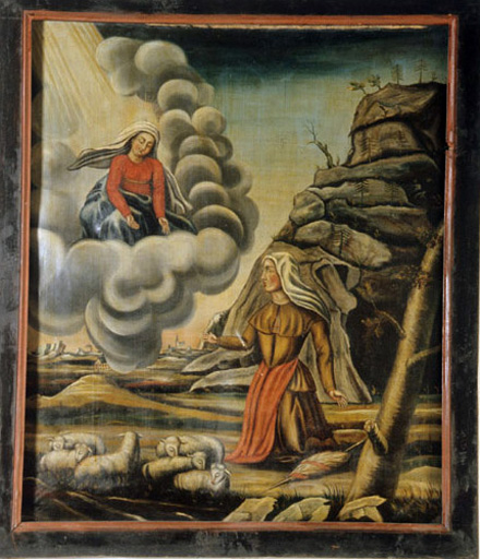 Tableau : L'apparition de la Vierge à une bergère