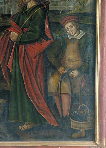 Tableau : Calvaire avec saint Crépin et saint Crépinien