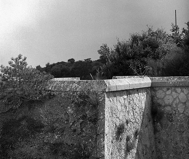 Détail du parapet au-dessus de la caponnière nord-ouest.