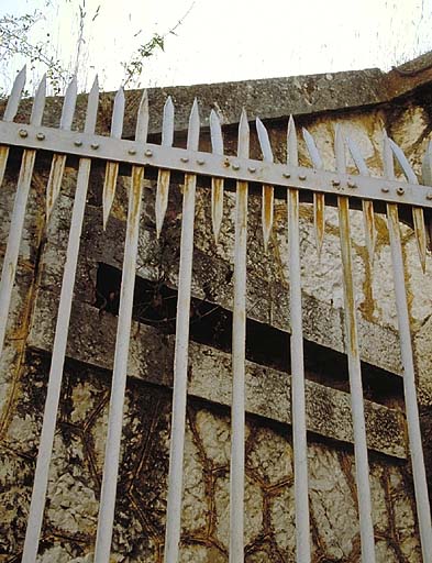 Entrée. Deuxième porte-grille. Détail de la ferronnerie.