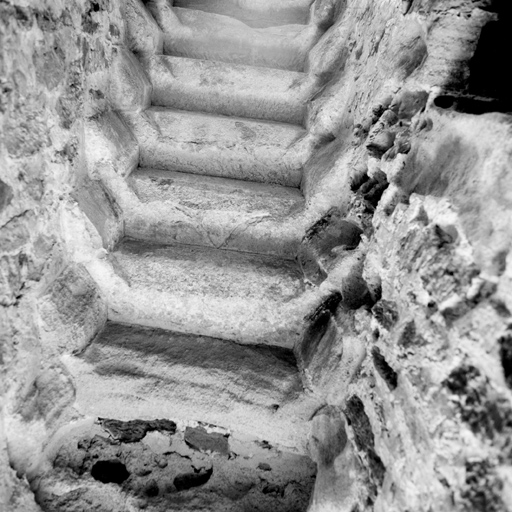 Détail du couvrement de l'escalier.
