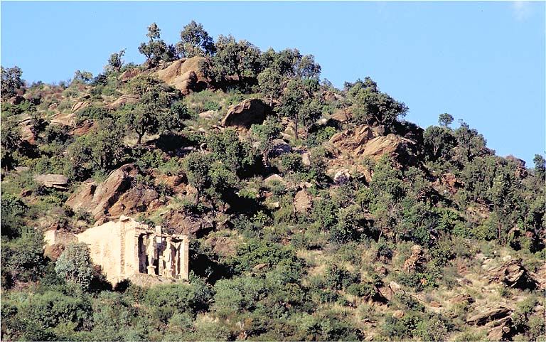 Temple de jardin dit temple d'Hercule. Vue de  situation rapprochée.