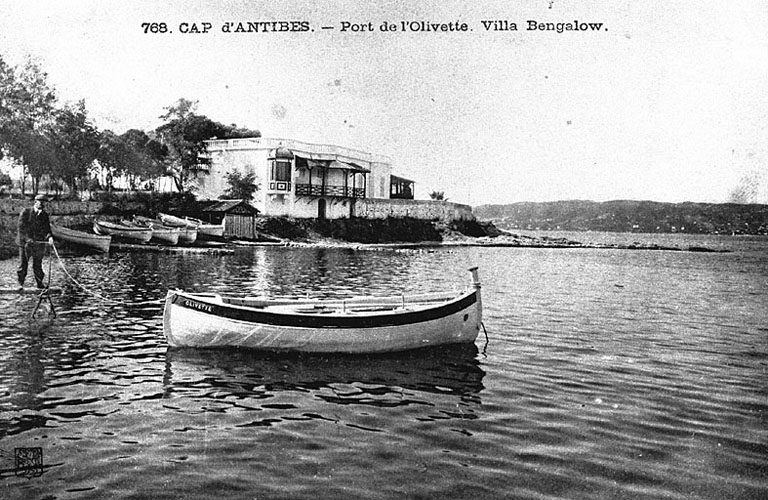 Cap d'Antibes. Port de l'Olivette. Villa Bengalow. Début du 20e siècle.