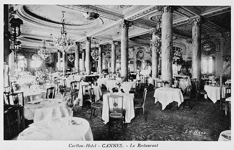 Carlton-Hôtel - Cannes. - Le restaurant, [vers 1915].