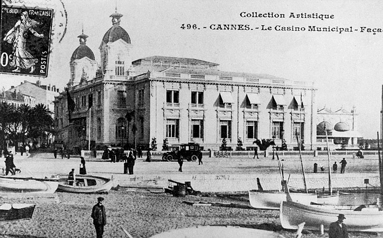 Cannes - Le Casino Municipal. Façade. Vers 1907.