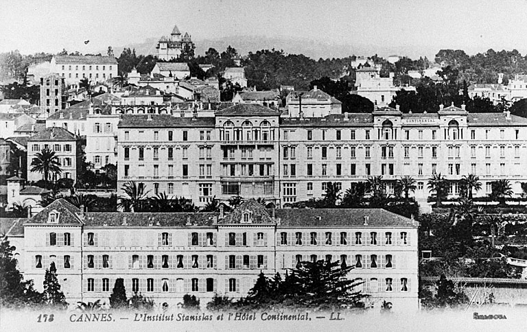 Cannes - L'institut Stanislas et l'Hôtel Continental, [vers 1900].