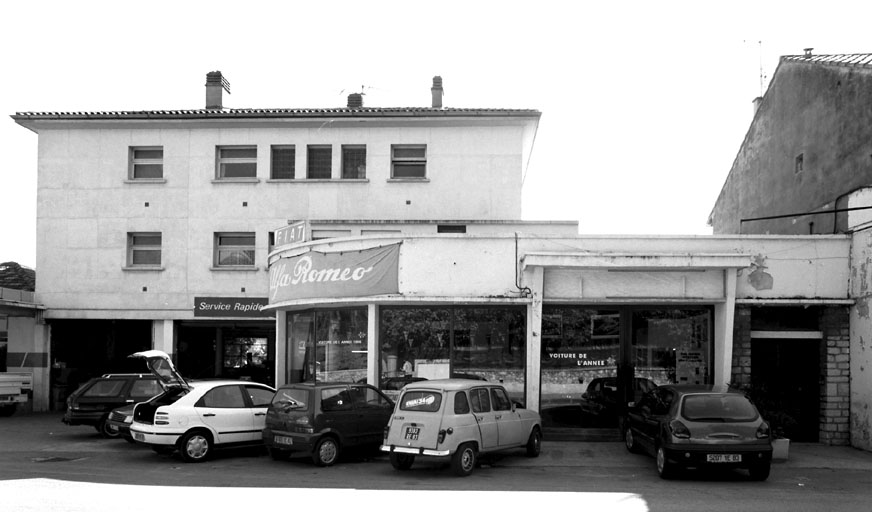 Garage et immeuble. 7, avenue de Toulon.