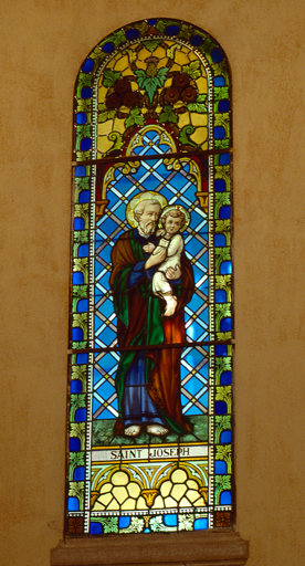Verrière : saint Joseph et l'Enfant.