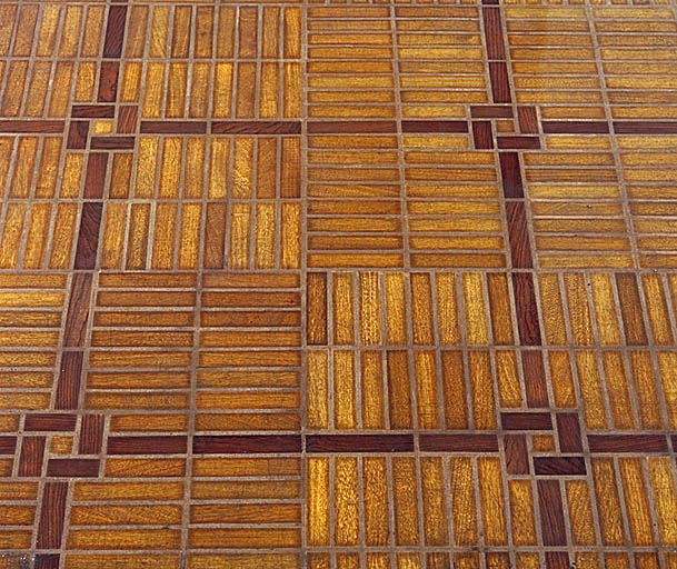 Parquet du jardin d'hiver. Détail.