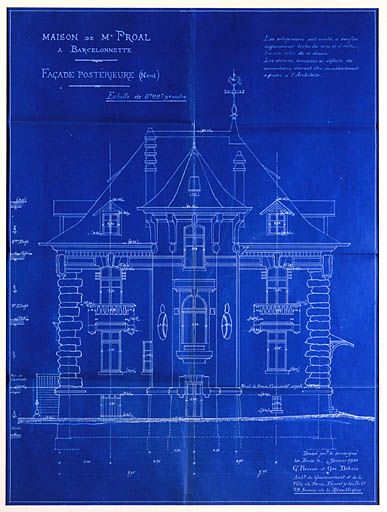 Elévation de la façade nord.