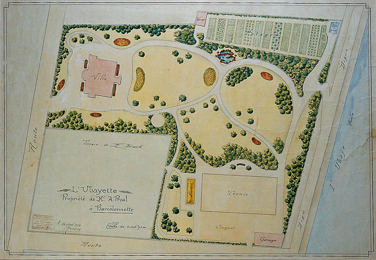 Plan du projet de parc paysager.