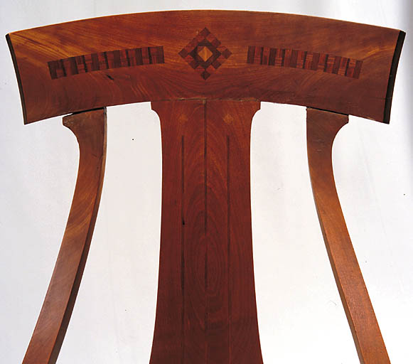 Ensemble fauteuil, 2 chaises