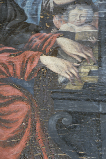 Détail de l'angle inférieur gauche.