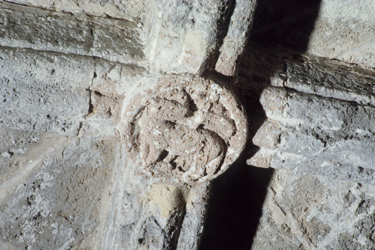 Détail de la clé de voûte du choeur : Agnus Dei.