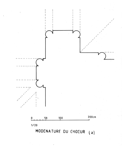 Modénature du choeur.