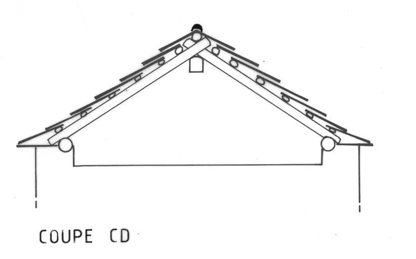 Coupe CD sur la charpente.