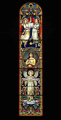 Choeur. Verrière axiale. Vue d'ensemble.