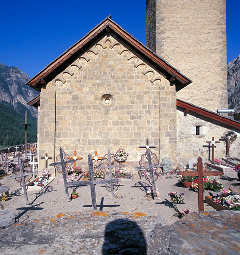 Mur pignon est : vue générale.