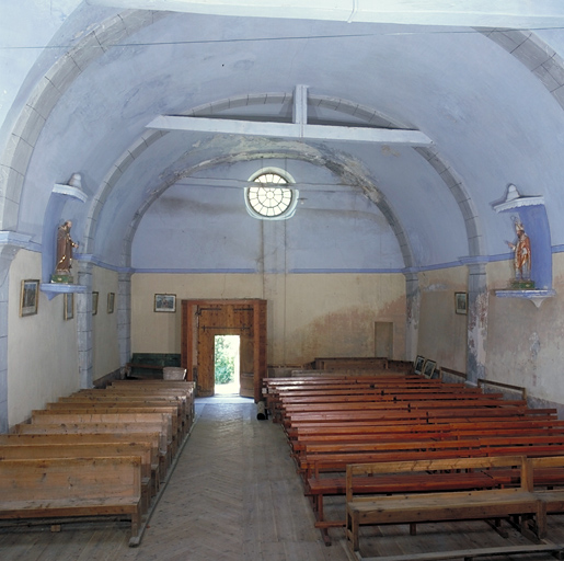 Vue intérieure de la chapelle des pénitents.