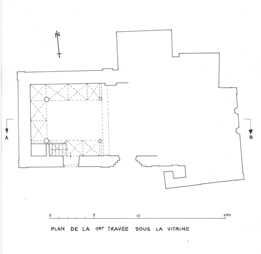 Plan des voûtes qui soutiennent la tribune.