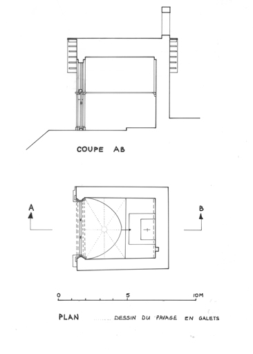 Plan et Coupe AB.