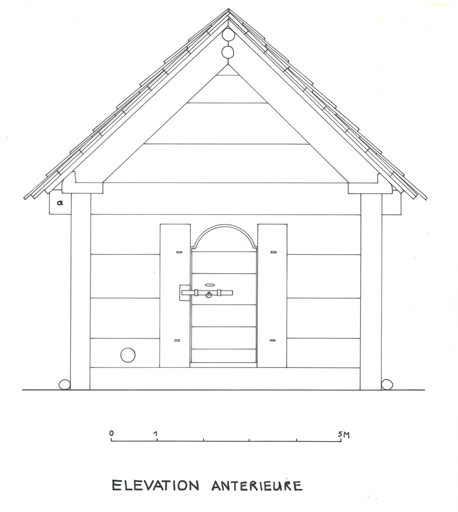 Elévation antérieure de la façade.