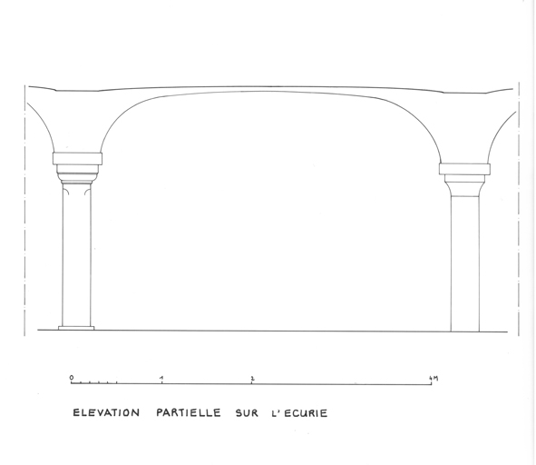 Coupe partielle sur l'écurie.