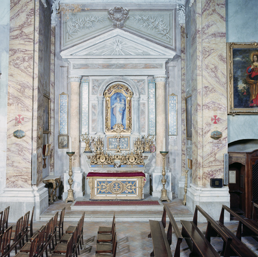 Retable et peintures monumentales de la chapelle du Rosaire