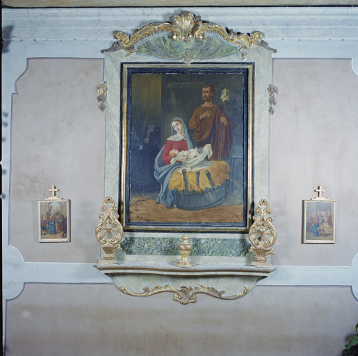 Ensemble de 2 tableaux (en pendant) : La Nativité, La Pietà