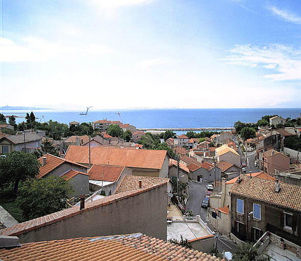 Vue prise depuis la cité Dogliani, en direction du sud.