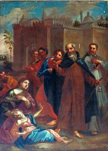 Tableau : Saint Antoine guérissant une possédée