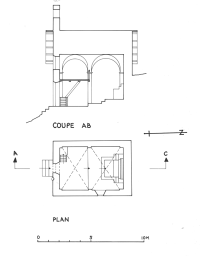 Plan et coupe AB.