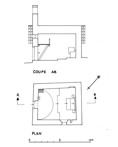 Plan et coupe AB.