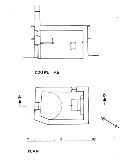 Plan et coupe AB.