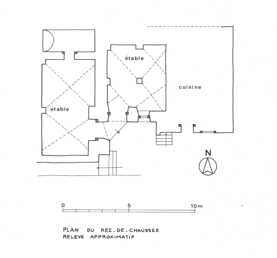 Ferme aux Bérard. Plan du rez-de-chaussée .