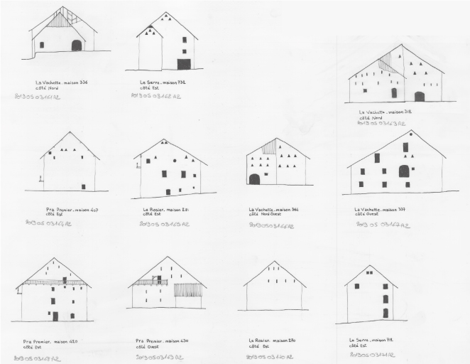 Habitat permanent. Typologie des pignons.