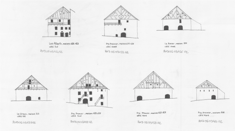 Habitat permanent. Typologie des pignons.
