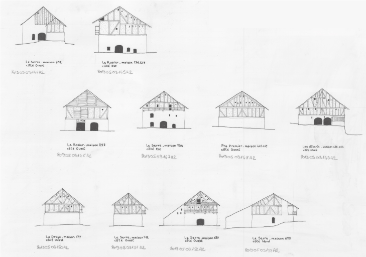 Habitat permanent. Typologie des pignons.