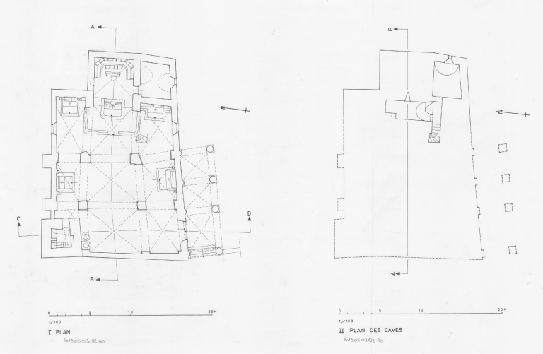 Plan et plan des caves