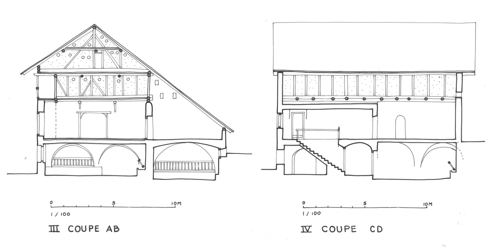 Coupes AB et CD . ; Coupes AB et CD .
