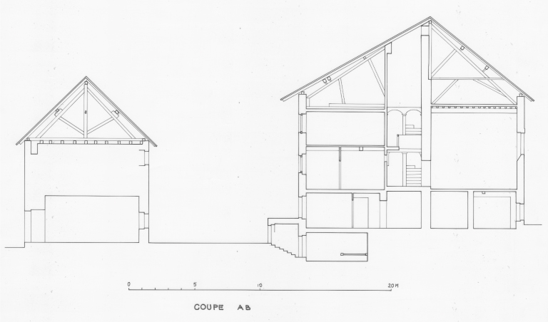 Coupe longitudinale AB