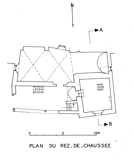 Plan du rez-de-chaussée. ; Plan du rez-de-chaussée.