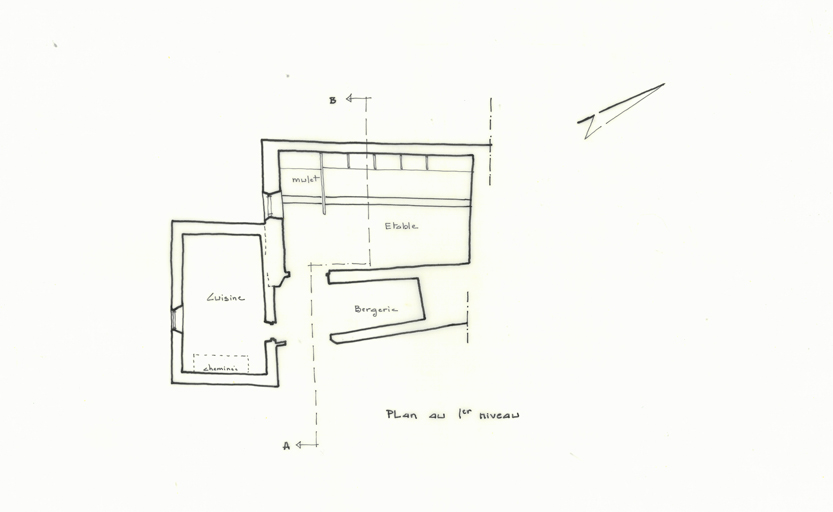 Plan du rez-de-chaussée. ; Plan du rez-de-chaussée.