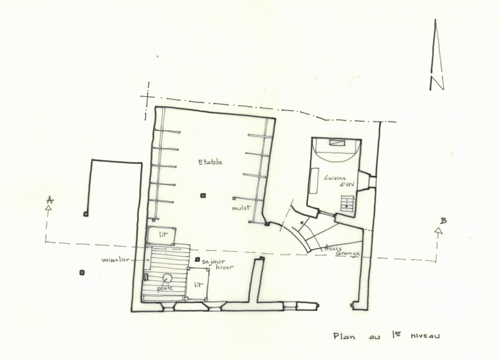 Plan du rez-de-chaussée. ; Plan du rez-de-chaussée.