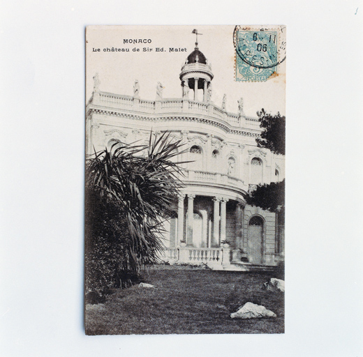Monaco. Le château de Sir Ed. Malet. Vue partielle de la façade sud, vers 1906.