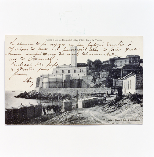 Usine à Gaz de Beausoleil - Cap-d'Ail - Eze - La Turbie. [Vue d'ensemble de l'usine à gaz de Cap-d'Ail.], vers 1910. ; Usine à Gaz de Beausoleil - Cap-d'Ail - Eze - La Turbie. Vers 1910.