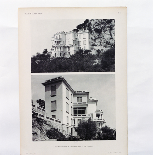 Villa Primavera de M. A. Lenoir à Cap d'Ail. Vues d'ensemble [façades sud et ouest], ca 1926.