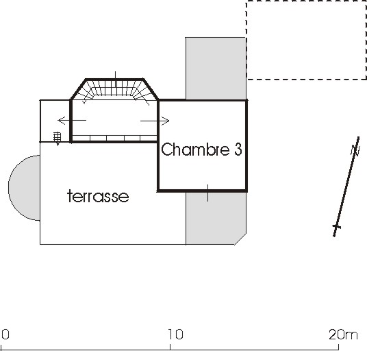 Plan schématique du deuxième étage.
