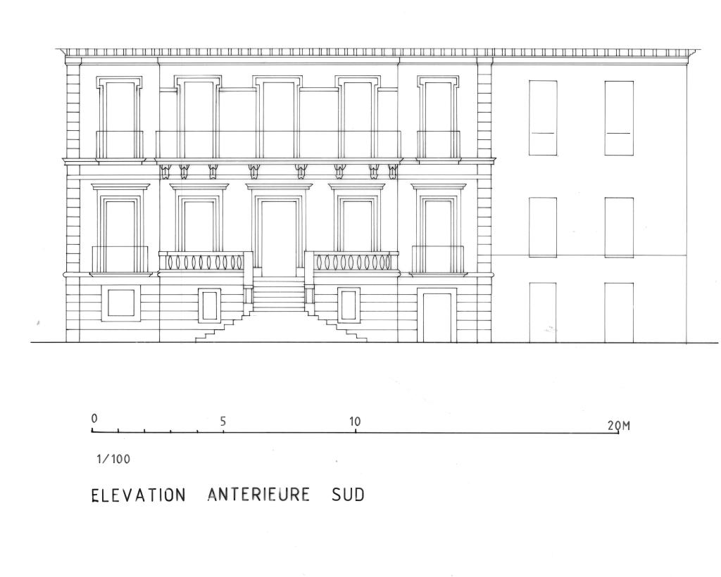 Elévation antérieure sud